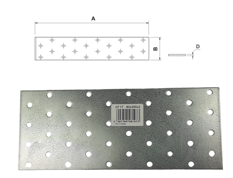 Łącznik płaski do drewna LP-17